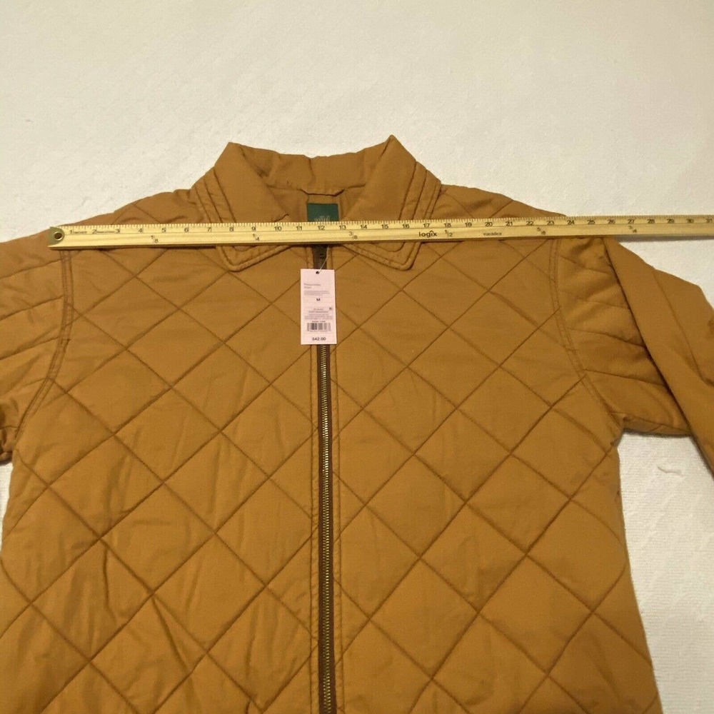 Wild Fable Women's Medium Oversized Woven Quilted Bomber Jacket Dessert Orange - Picture 6 of 13